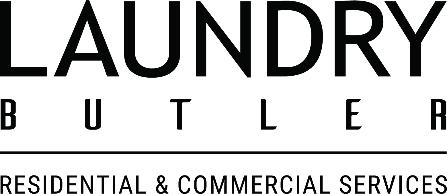 Logo for "Laundry Butler" with the tagline "Residential & Commercial Services" in bold, black, uppercase letters on a white background.