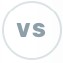 Gray "vs" letters centered inside a thin gray circle on a white background.